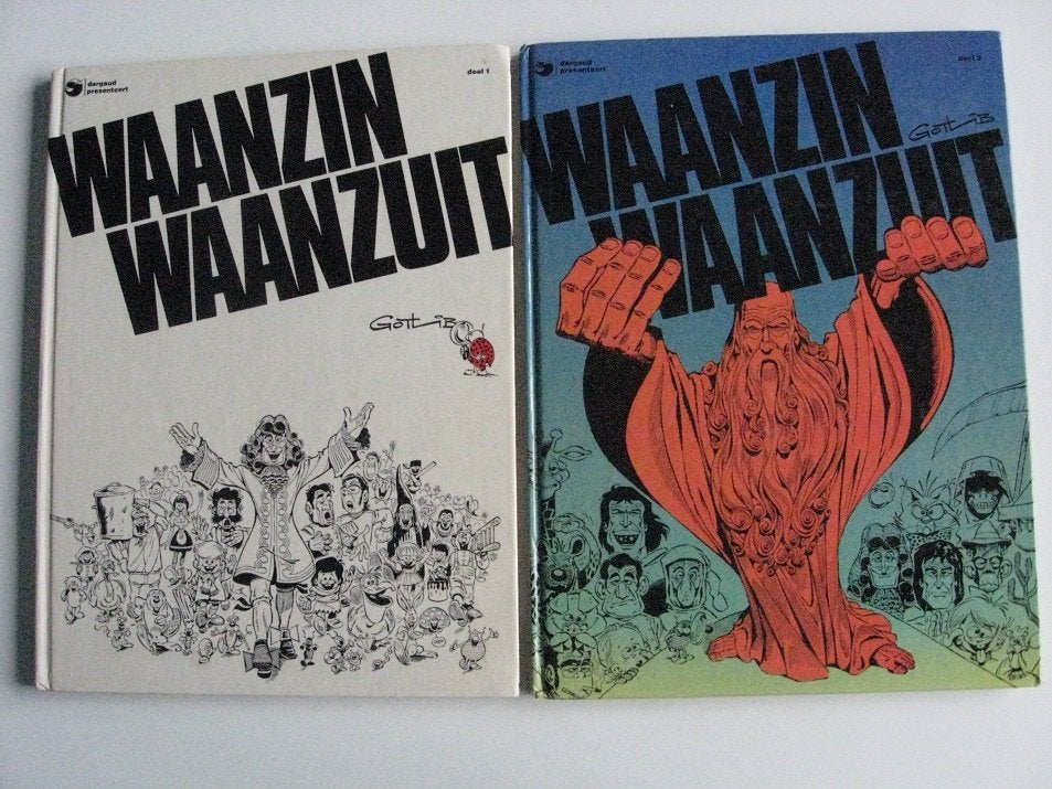 WAANZIN WAANZUIT  1 en 2 – HC – Zeer goede staat -1ste druk, Boeken, Gelezen, Meerdere stripboeken, Marcel Gotlib, Ophalen of Verzenden