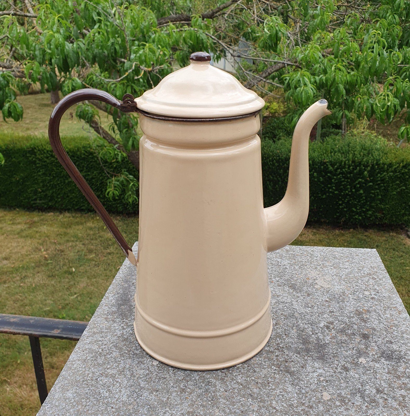 Ancienne cafetière émaillée, Ophalen of Verzenden