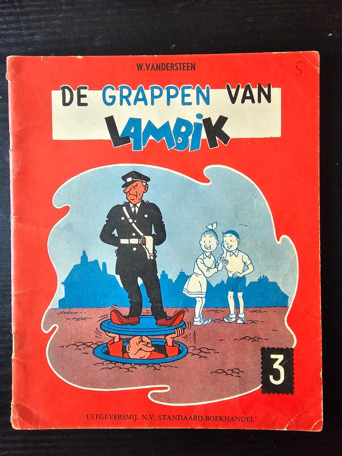 Lambik 3 eerste druk, Boeken, Gelezen, Willy Vandersteen, Eén stripboek, Ophalen of Verzenden