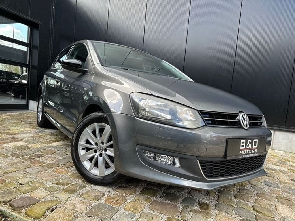 Volkswagen Polo MATCH,Half leder ,full option, garantie, LE, Auto's, Volkswagen, Euro 5, Blauw, Bedrijf, Grijs