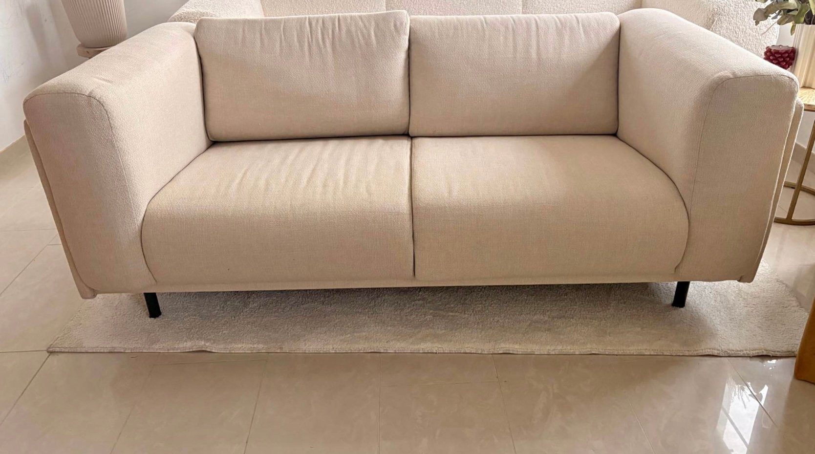 Canapé Maison du Monde - beige, Maison & Meubles, Enlèvement, Comme neuf