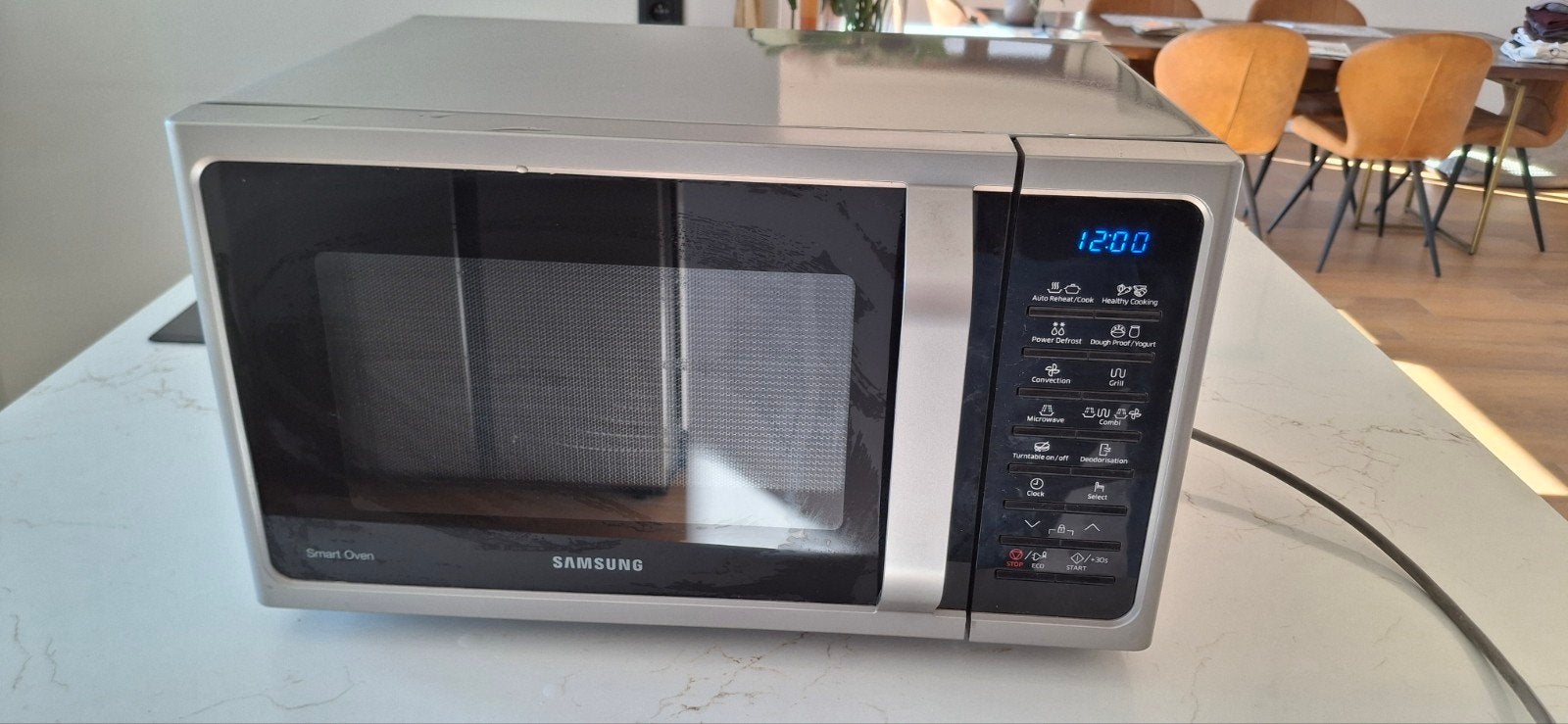 Samsung combi microgolf/oven als nieuw. MC28H5015CS, Elektronische apparatuur, Microgolfovens, Ophalen, Gebruikt, Draaiplateau