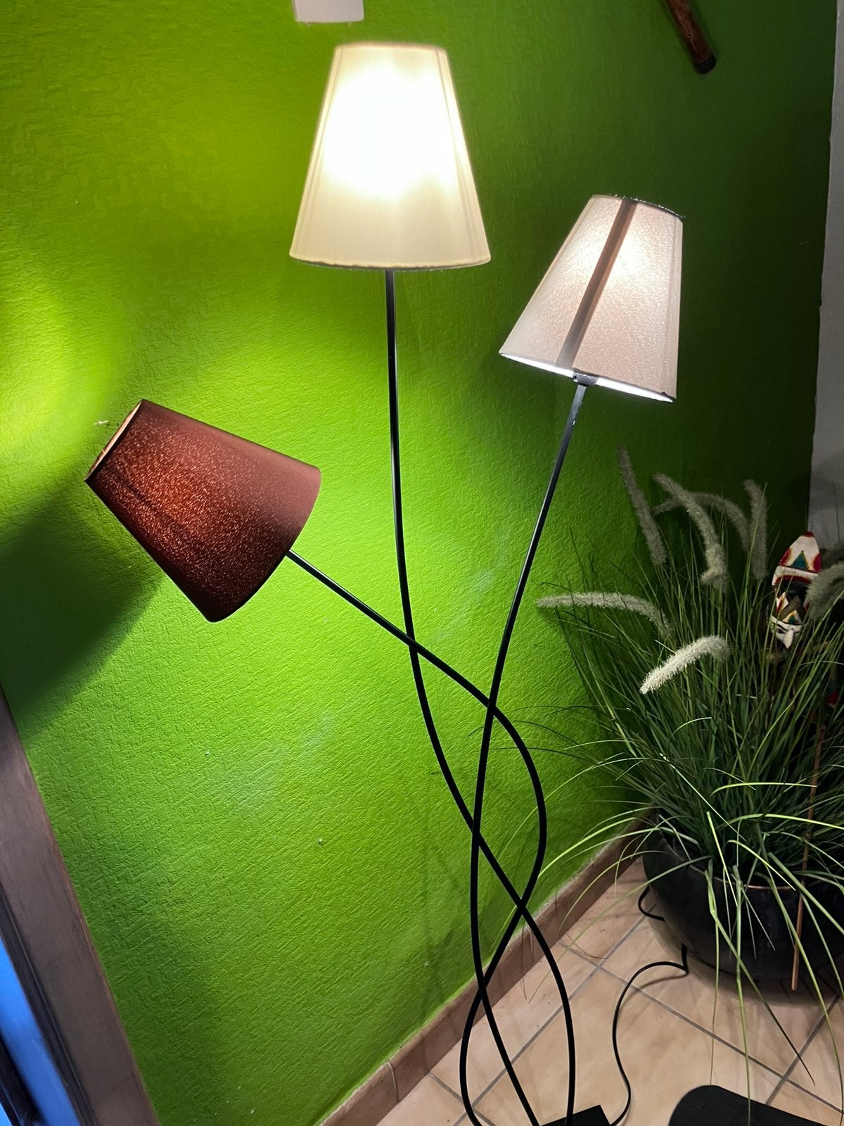 Vintage  prachtige  nieuwe staanlamp spotprijsje70 eu, Ophalen, 100 tot 150 cm, Nieuw, Textiel