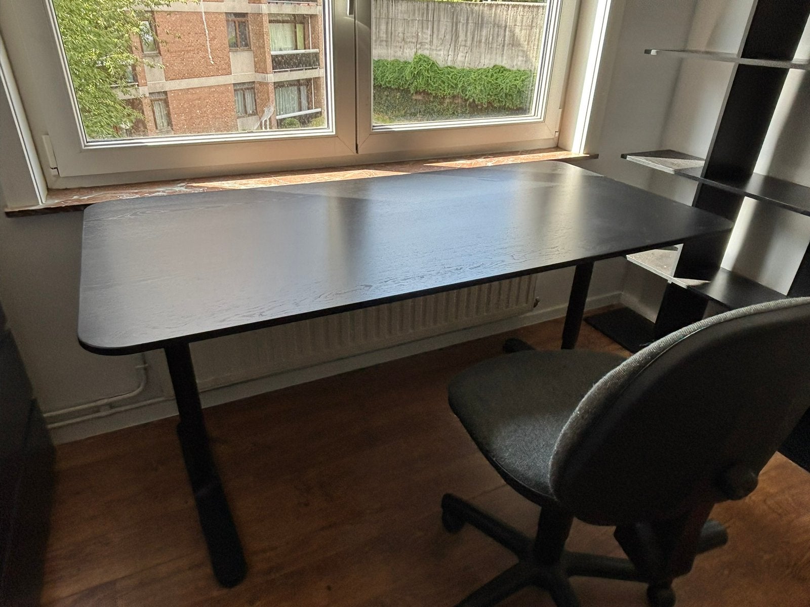 Bureau bekant ikea noir 160 80, Ophalen, Zo goed als nieuw, IKEA, Zwart