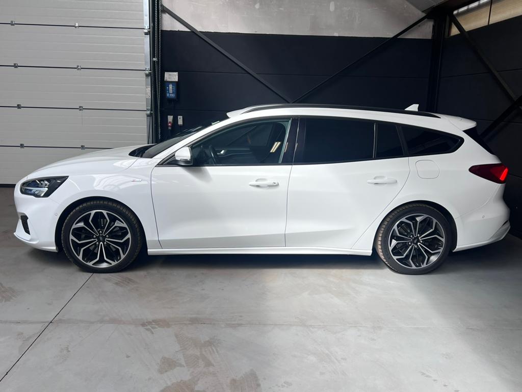 Ford Focus 1.5i St-line, 150pk Automaat, bj2019, 123.000km, Leder en Stof, Wit, Bedrijf, Dealer onderhouden