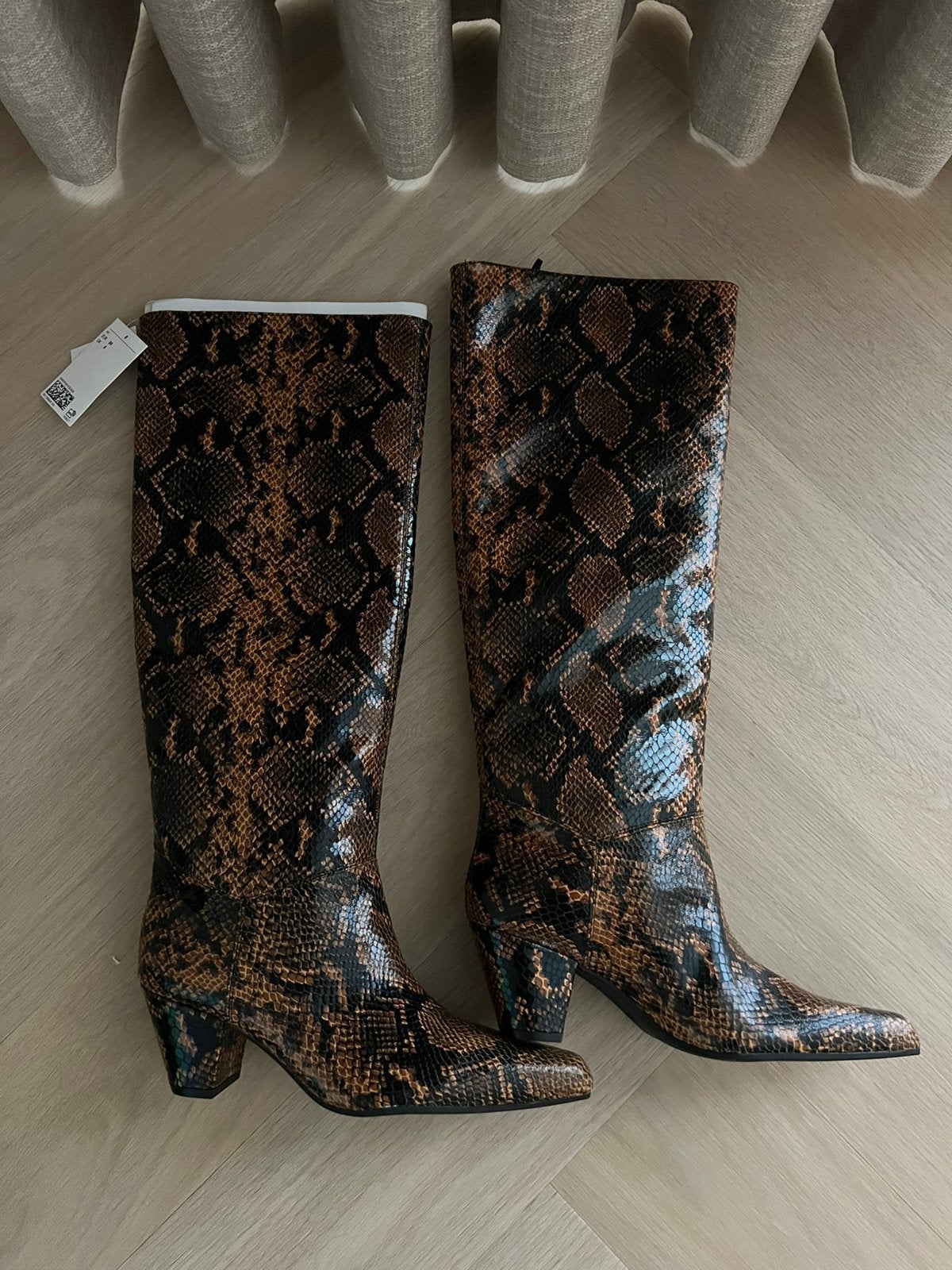 Bruine lange over de knie laarzen van H&M - maat 39, Hoge laarzen, Bruin, Verzenden, Nieuw