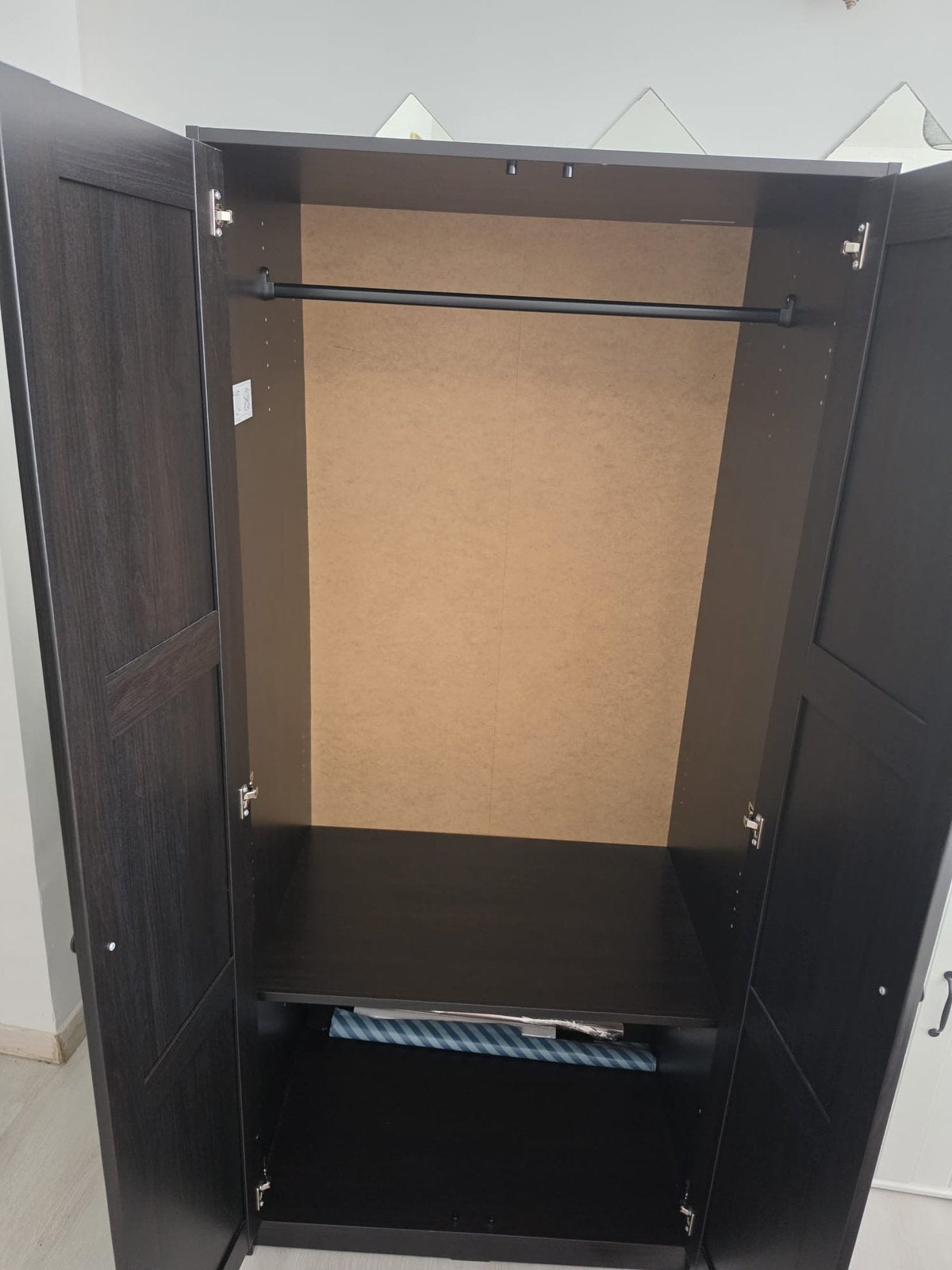 URGENT – Armoire 2 portes noir – RAKKESTAD IKEA, Enlèvement, Comme neuf