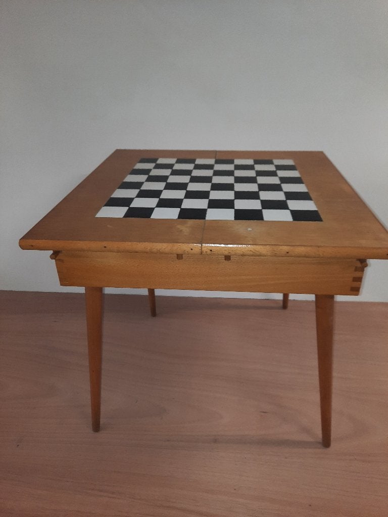 Table d'échecs vintage en bois — 120€, Enlèvement ou Envoi