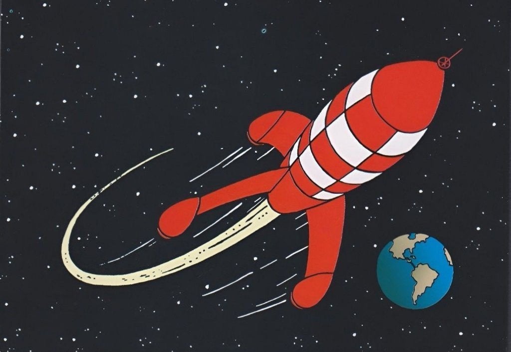 Carte postale : Hergé : Tintin - On a Marché sur la Lune, Collections, Enlèvement