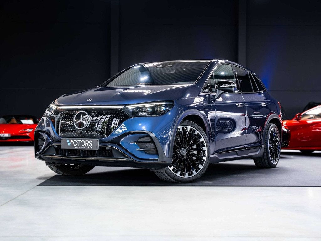 Mercedes-Benz EQE 500 SUV 500 4-Matic - AMG Line - Hyperscre, Auto's, Automaat, Gebruikt, Zwart, Blauw
