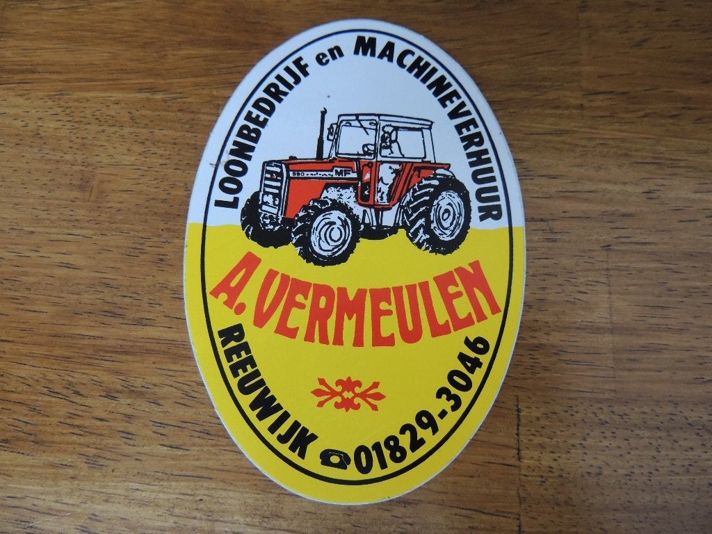 Tractor A.Vermeulen Reeuwijk sticker, Verzamelen, Verzenden, Zo goed als nieuw, Auto of Motor