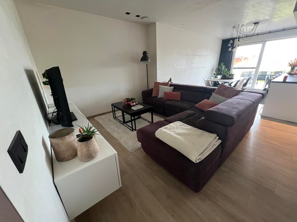 Hoeksalon in zeer goede staat met elektrische relax, Ophalen, Gebruikt, Stof