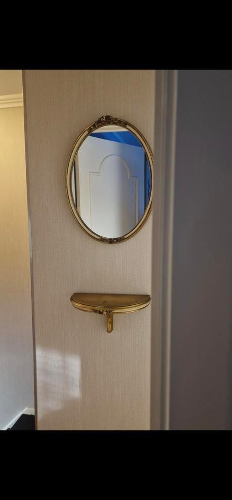 Miroir mural ovale., Maison & Meubles, Accessoires pour la Maison | Miroirs, Enlèvement, Ovale