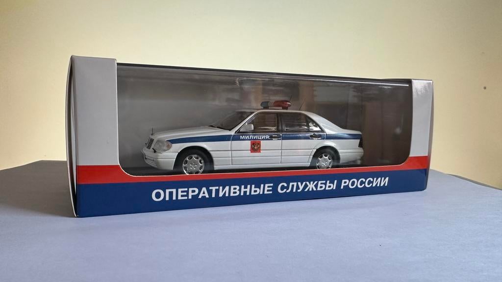 Adler/Spark Mercedes-Benz W140 police russe 2007 1/43 code 3, Enlèvement ou Envoi, Neuf, Voiture, Autres marques