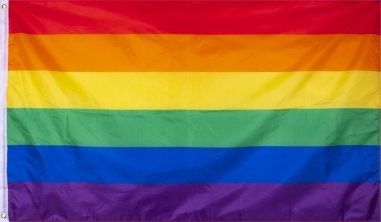 Regenboogvlag 100cm x 150cm, Diversen, Vlaggen en Wimpels, Ophalen