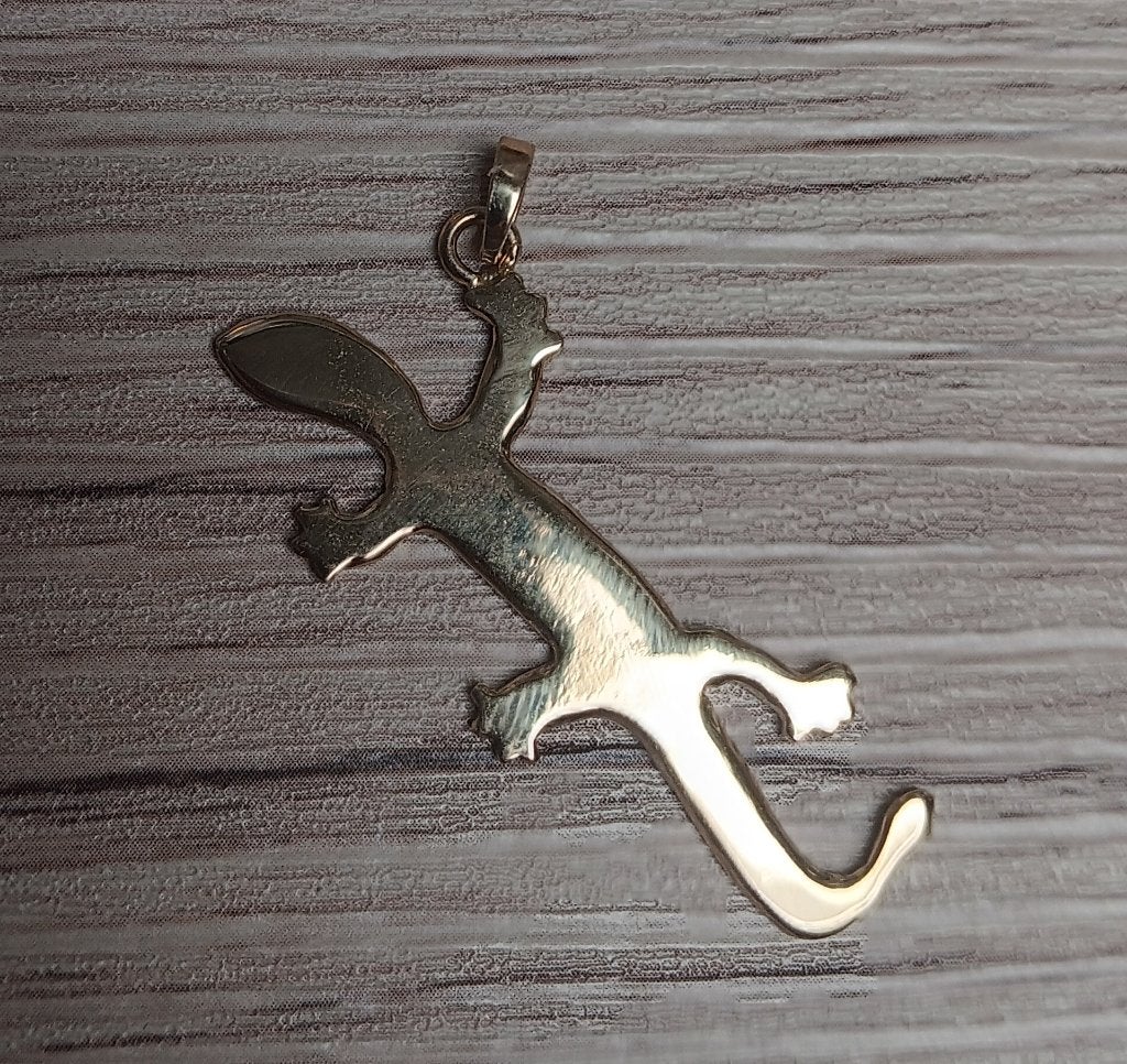 Prachtige 18K  Gekko / Salamander Hanger (6,81 gram), Handtassen en Accessoires, Antieke sieraden, Ophalen of Verzenden, Goud