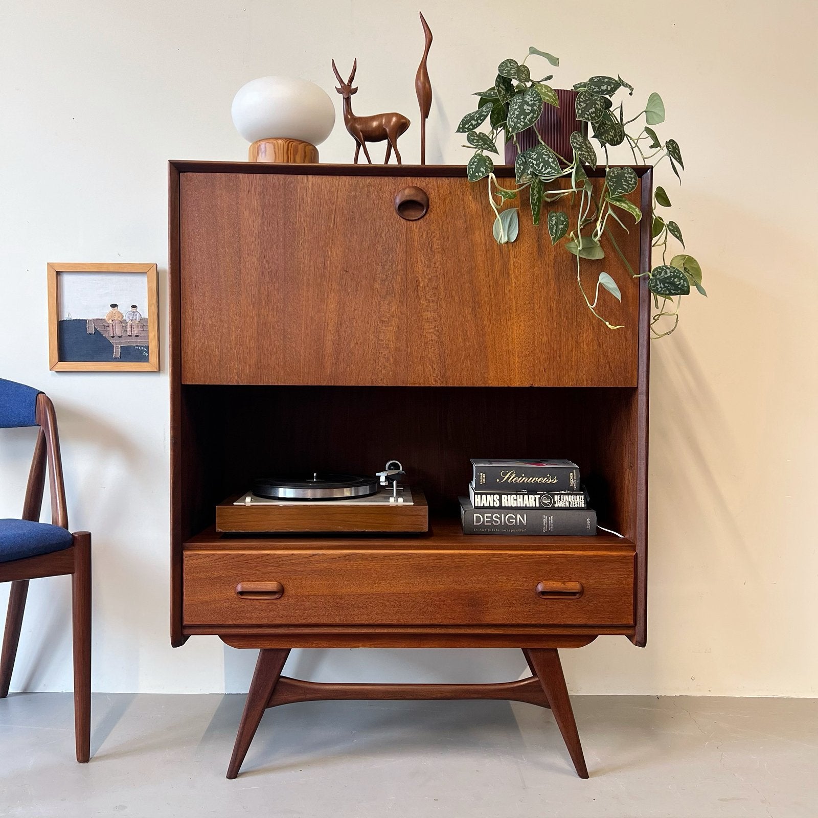 Armoire/secrétaire vintage •Louis van Teeffelen•, Enlèvement ou Envoi, Utilisé
