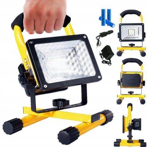 Krachtige LED Bouwlamp oplaadbaar met standaard, Ophalen, Nieuw, 200 tot 500 watt, Lamp