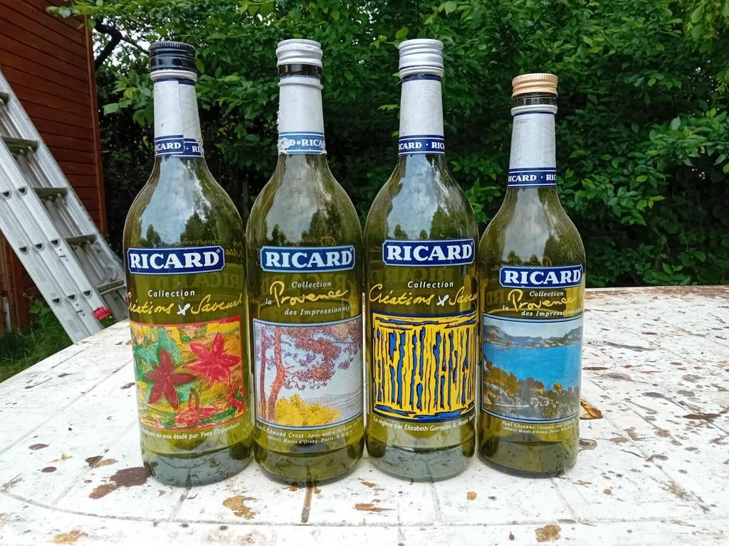 Vintage flessen Ricard provence  en creations et saveurs, Ophalen of Verzenden