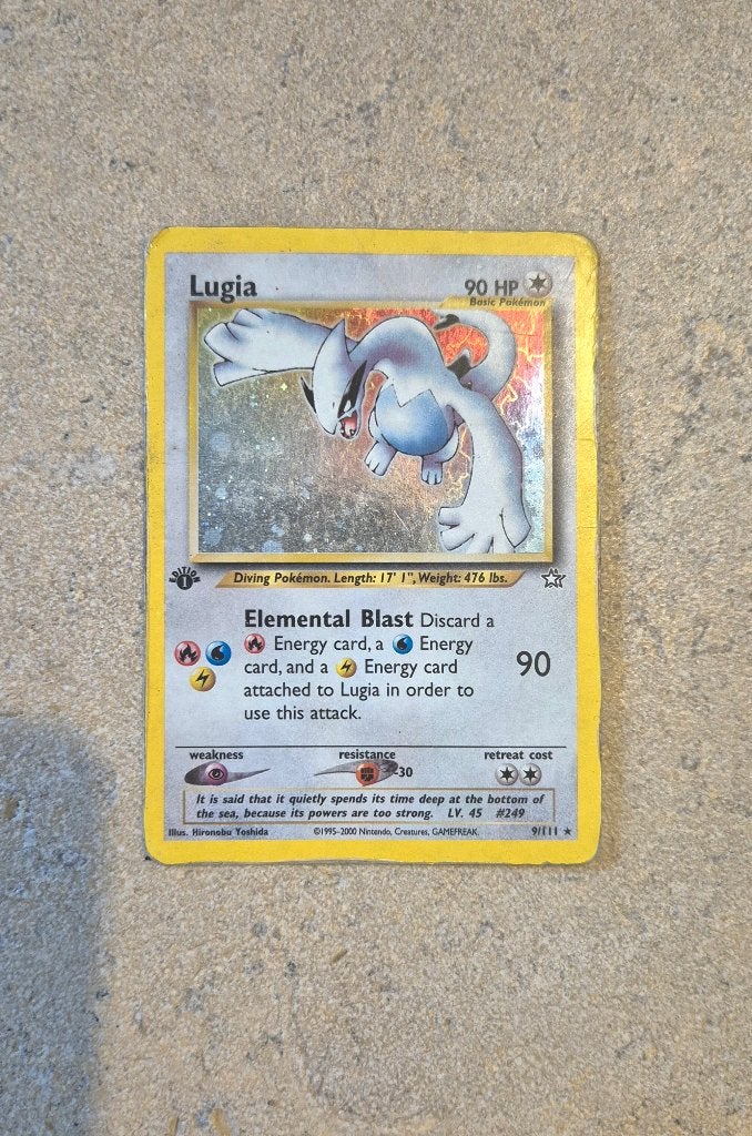 Lugia Pokemon kaart 9/111 1st Edition - Neo Genesis, Ophalen of Verzenden, Gebruikt