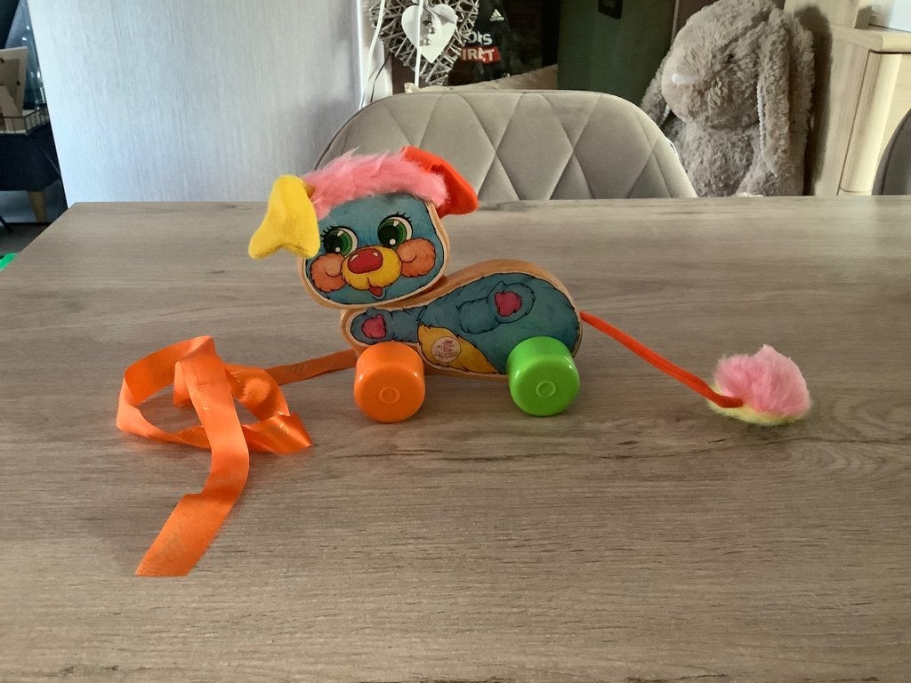 Popples vintage houten trek character (15x16 cm), Verzamelen, Speelgoed, Ophalen of Verzenden, Gebruikt