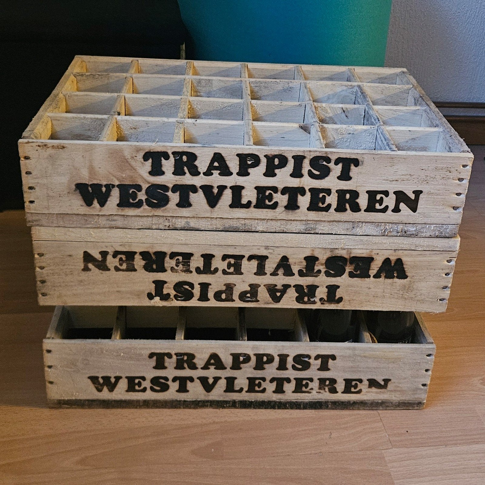 3x Trappist Westvleteren Lege Bakken Decoratie, Verzamelen, Glas en Drinkglazen, Ophalen