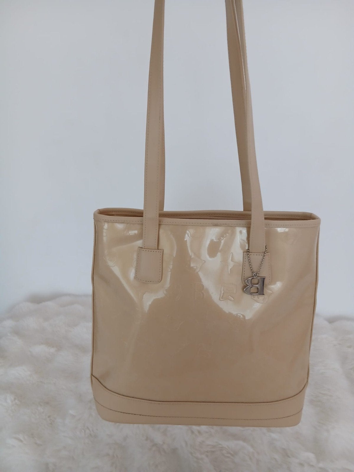 Vintage Bulaggi « Le sac B », Enlèvement ou Envoi, Comme neuf, Beige, Shopper