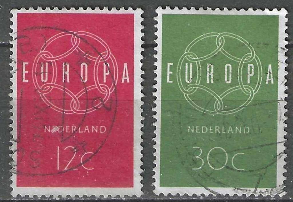 Nederland 1959 - Yvert 708-709 - Europa (ST), Postzegels en Munten, Postzegels | Nederland, Verzenden, Gestempeld