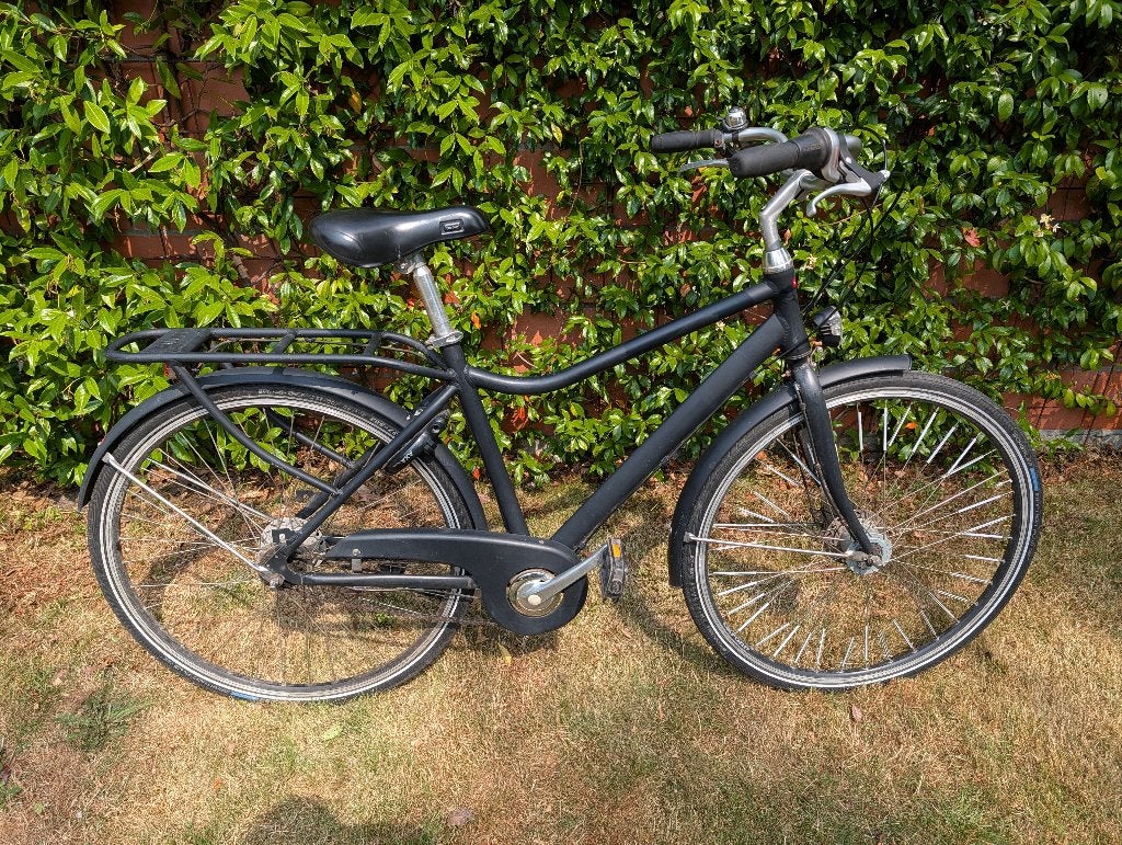 Zwarte stadsfiets, 53 tot 57 cm, Ophalen, Gebruikt, Overige merken
