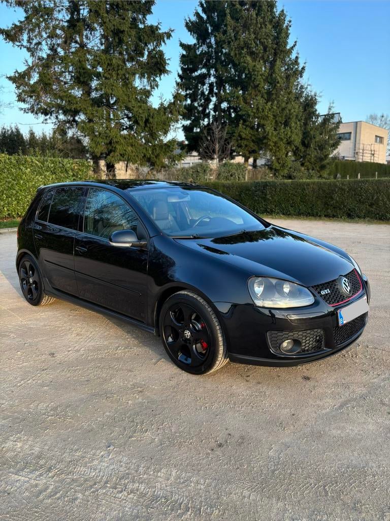 Volkswagen Golf 5 GTI, Auto's, Automaat, Zwart, Zwart, Leder