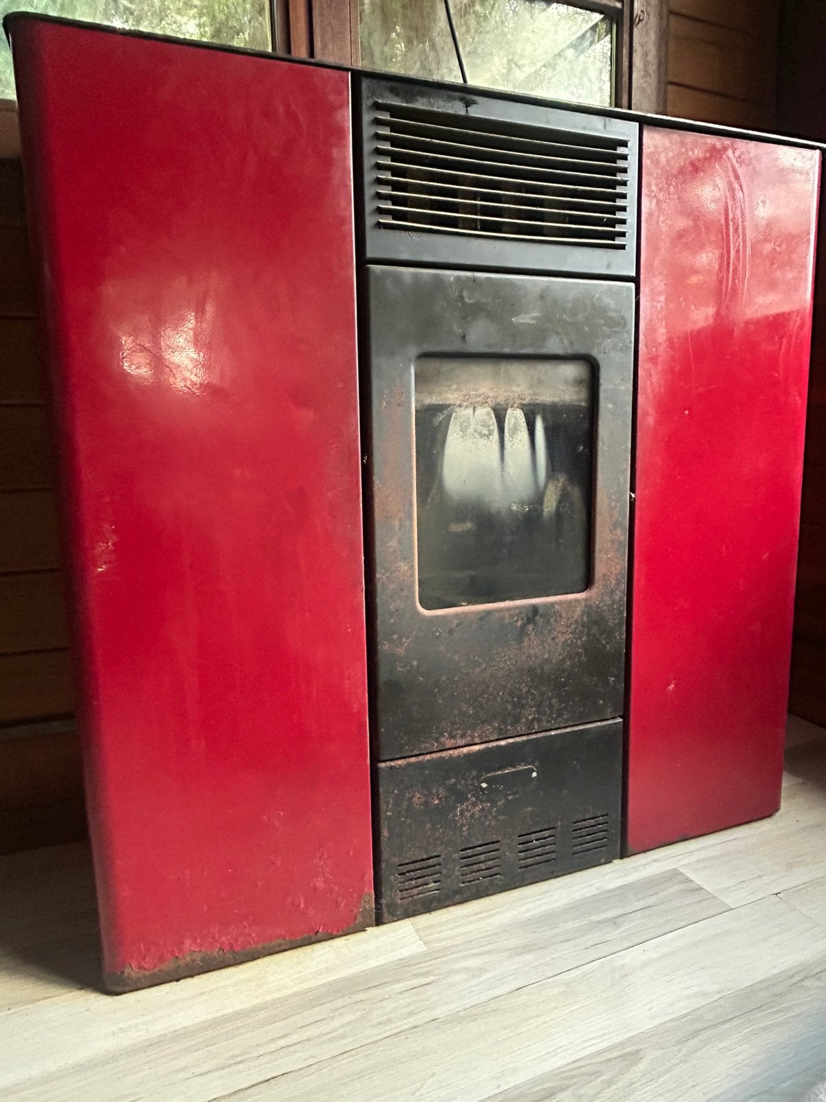 Feu a pellet / pellet kachel, Enlèvement, Utilisé, Électrique, Poêle à granulés