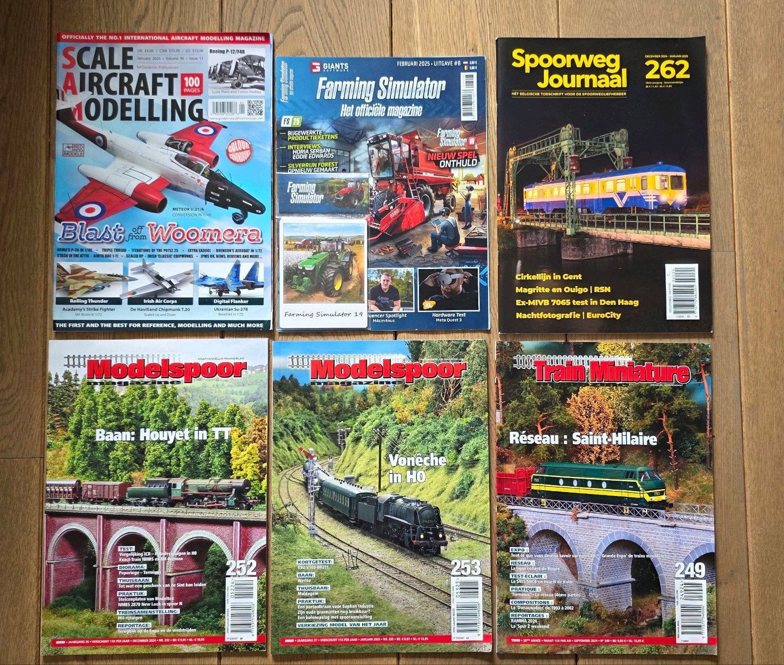 zes tijdschriften over het spoor, vliegtuigen en farming, Ophalen of Verzenden, Nieuw, Sport en Vrije tijd