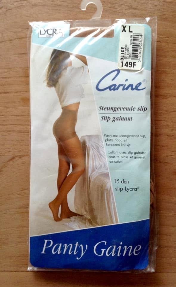Collant vintage gainant Carine "Panty Gaine" 15 den–T.XL, Neuf, Taille 48/52 (XL), Enlèvement ou Envoi, Beige