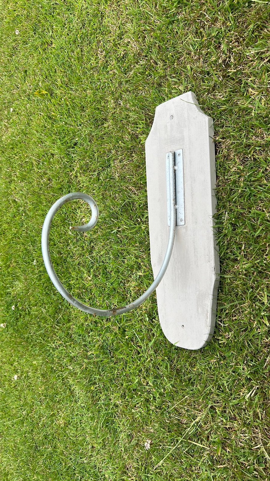 Bloempot / hangmand haak in hout., Tuin en Terras, Ophalen, Gebruikt, Binnen, Overige vormen