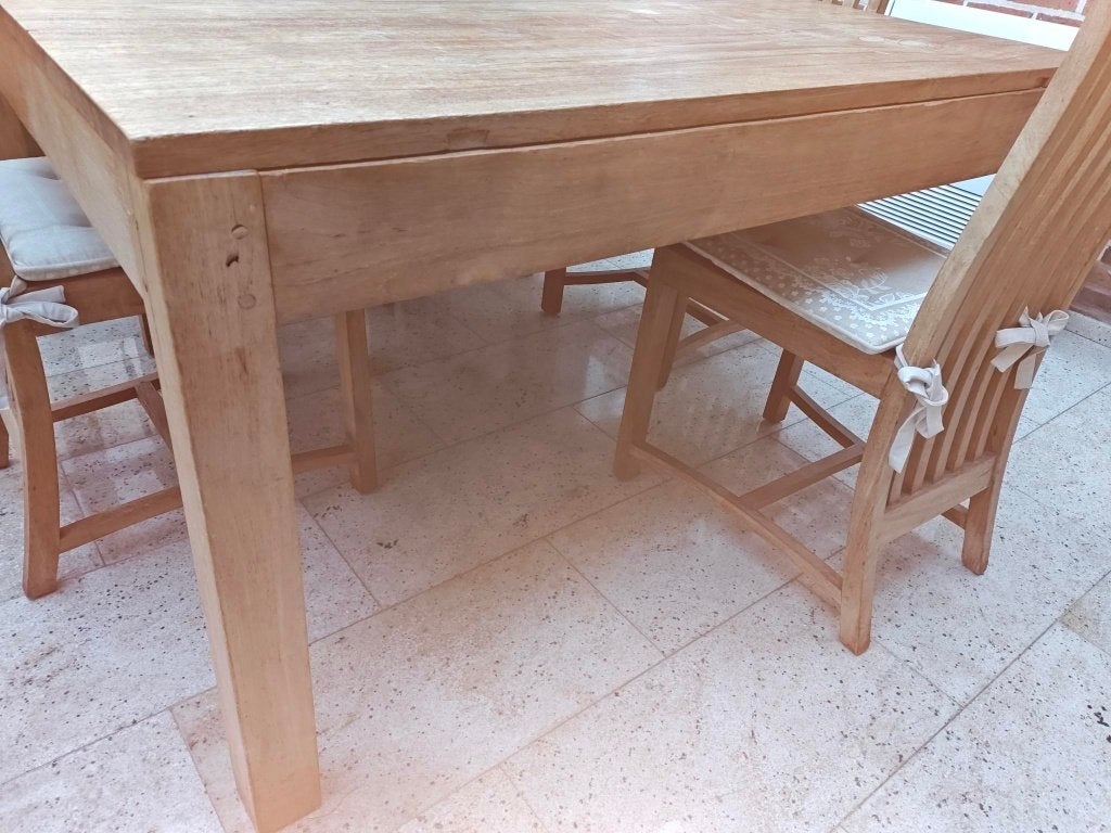Teak orangerie tafel, Ophalen, Zo goed als nieuw, Vierkant, Teakhout