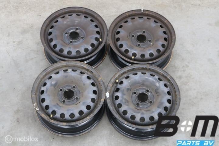 Org 14 inch stalen velgen VW Up! 1S0601027G, Auto-onderdelen, Banden en Velgen, 14 inch, Gebruikt, Velg(en), Personenwagen