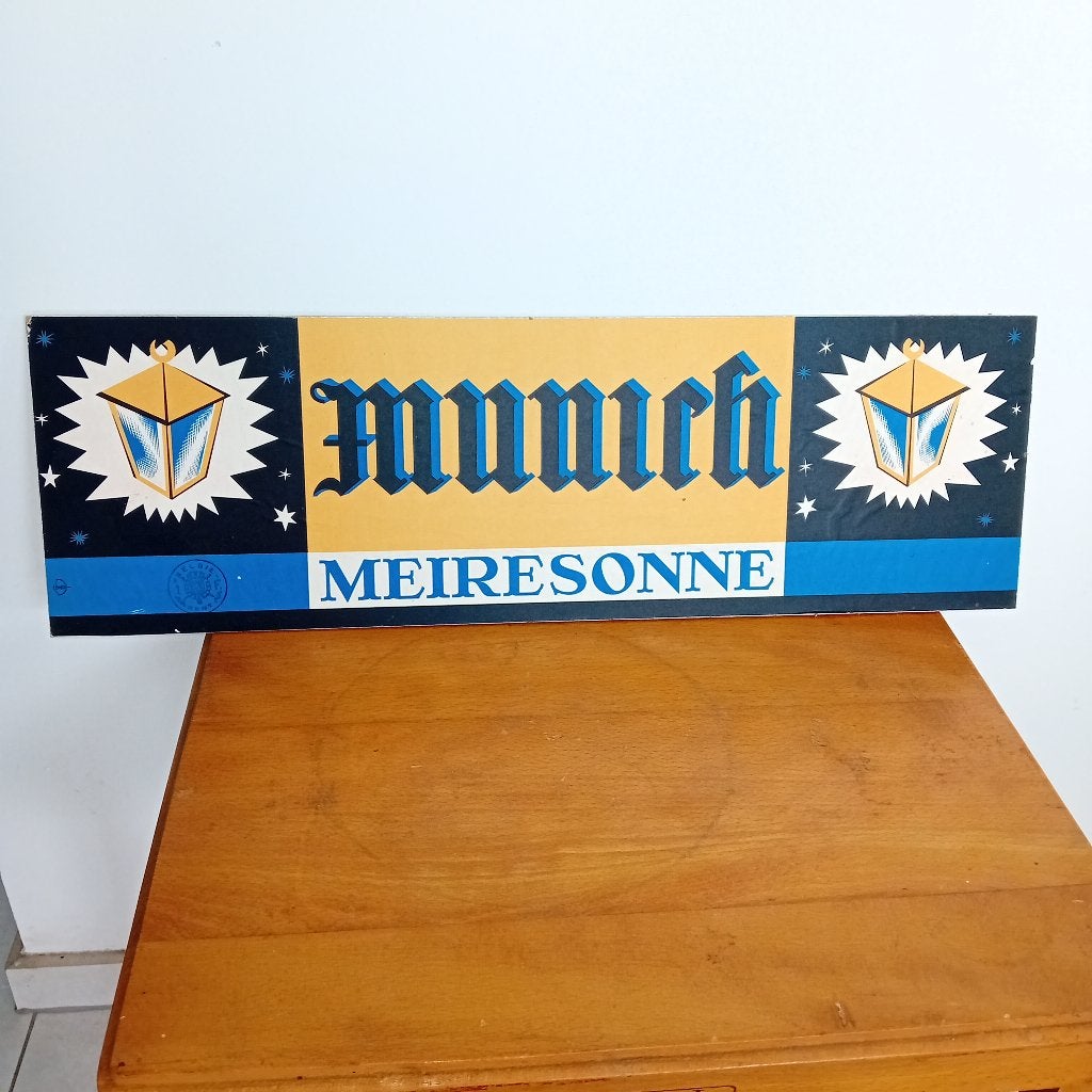 panneau d'affichage en carton bière Meiresonne, Collections, Enlèvement ou Envoi, Comme neuf, Panneau publicitaire