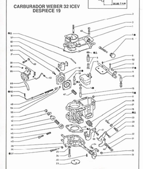 FIAT PANDA 45 - Joint carburateur - NEUF, Envoi, Neuf, Fiat