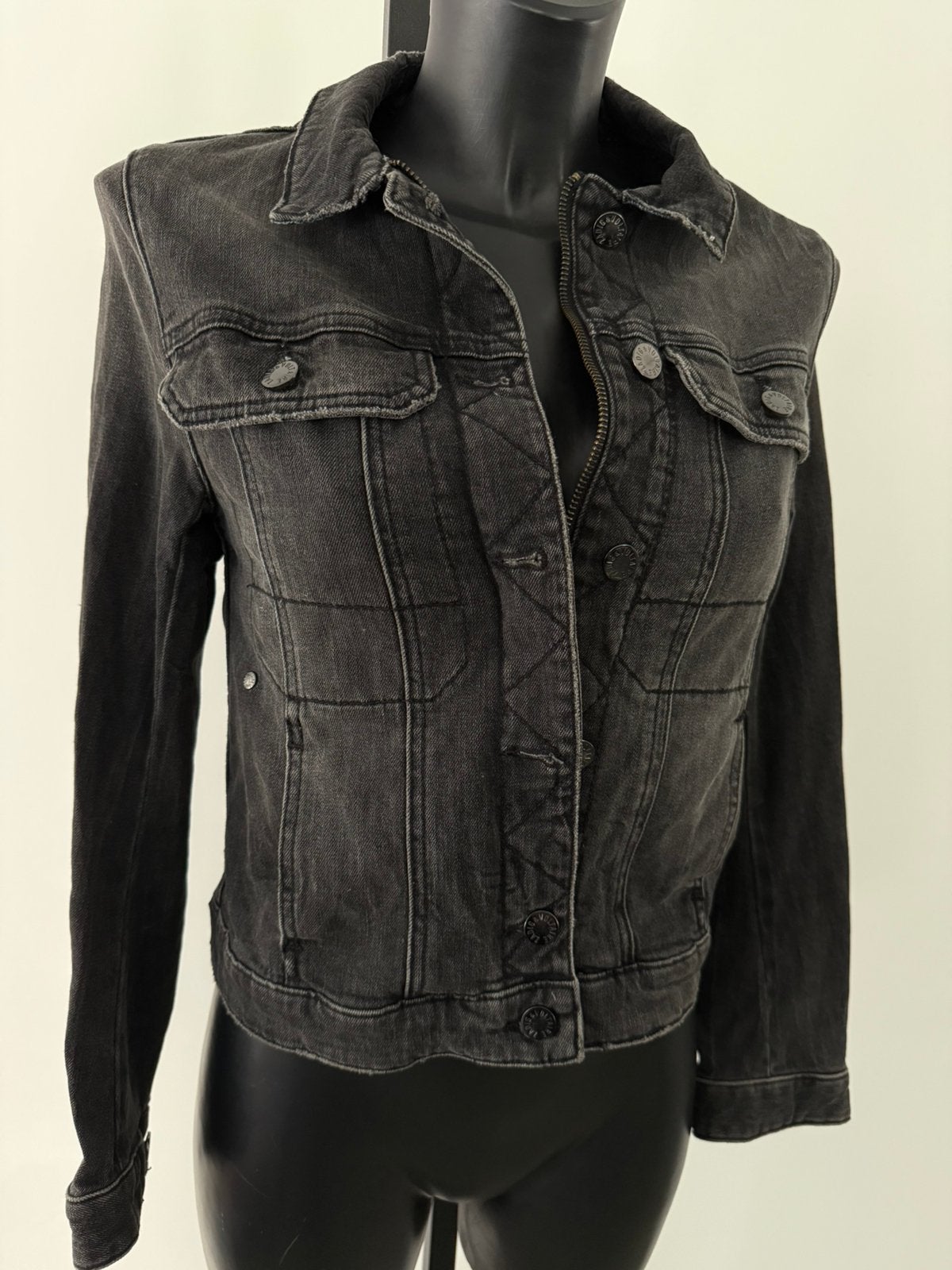 ZGAN donker jeans jas Zadig & Voltaire mt S, Envoi, Comme neuf, Taille 36 (S), Gris