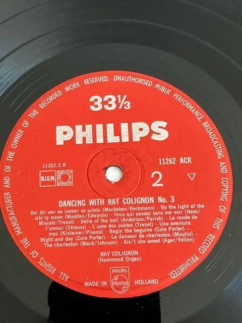 33 1/3 plaat Philips dancing with Ray Collignon N 3, Ophalen of Verzenden, Overige typen