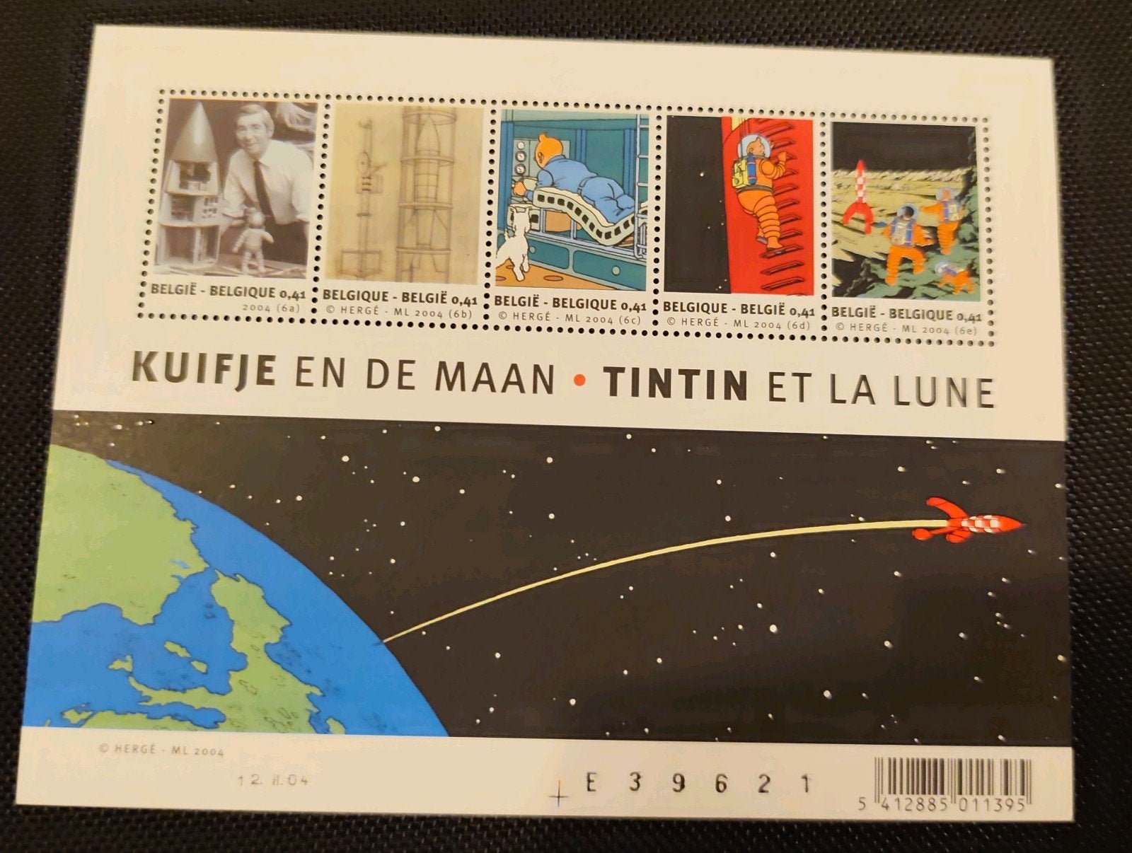 Blok 109. Kuifje en de maan .2004., Ophalen of Verzenden, Postfris