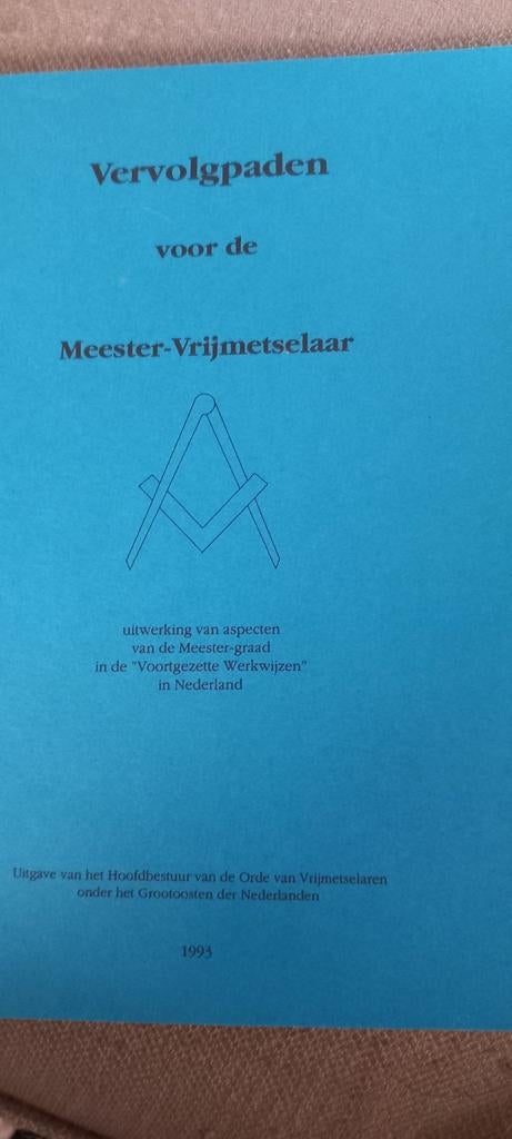 Vervolgpaden voor de Meester Vrijmetselaar 1993, Antiek en Kunst, Antiek | Boeken en Manuscripten, Ophalen of Verzenden