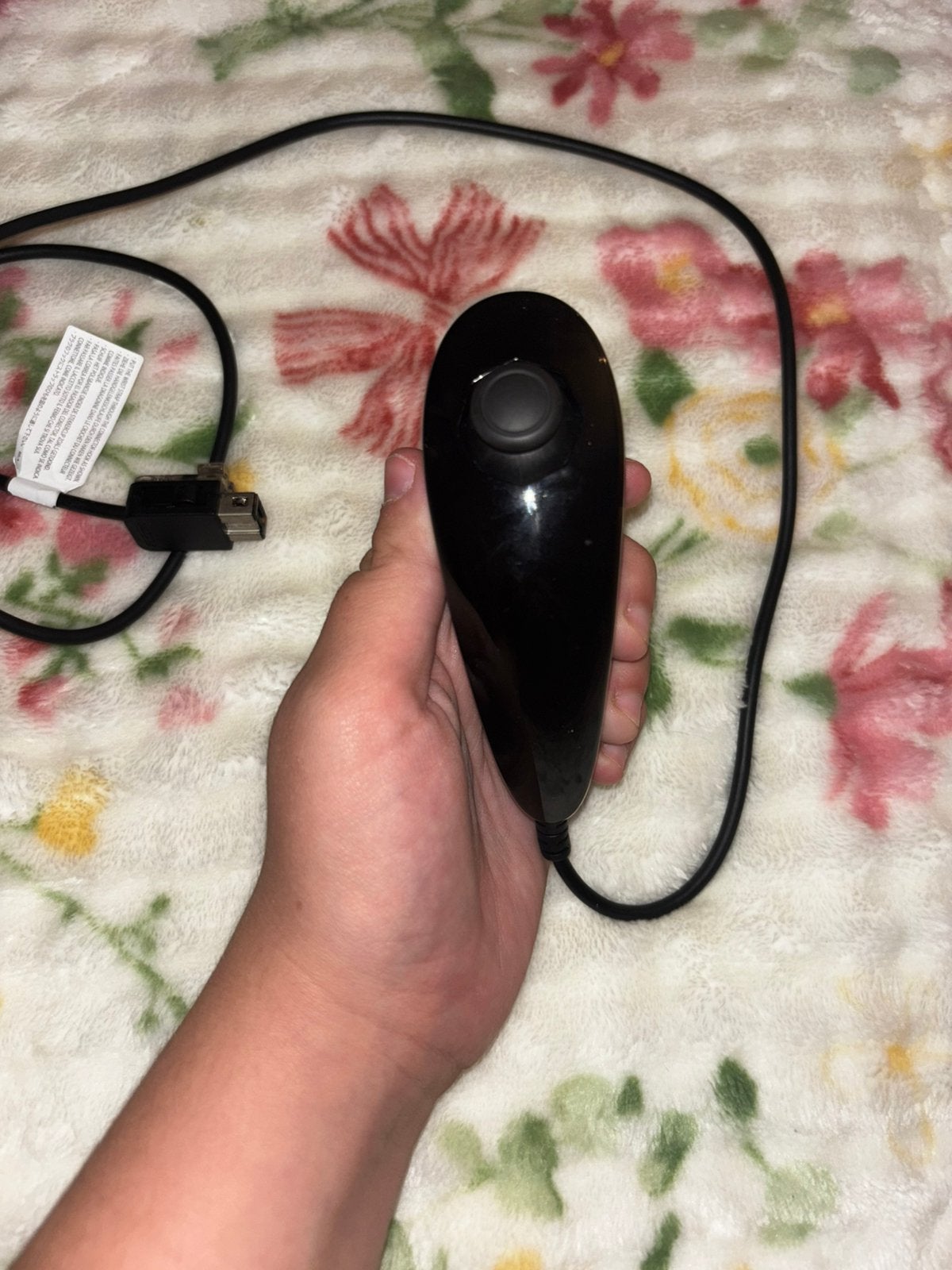 Manette complémentaire Nunchuk officielle Nintendo noire, Games en Spelcomputers, Ophalen of Verzenden, Zo goed als nieuw, Wii