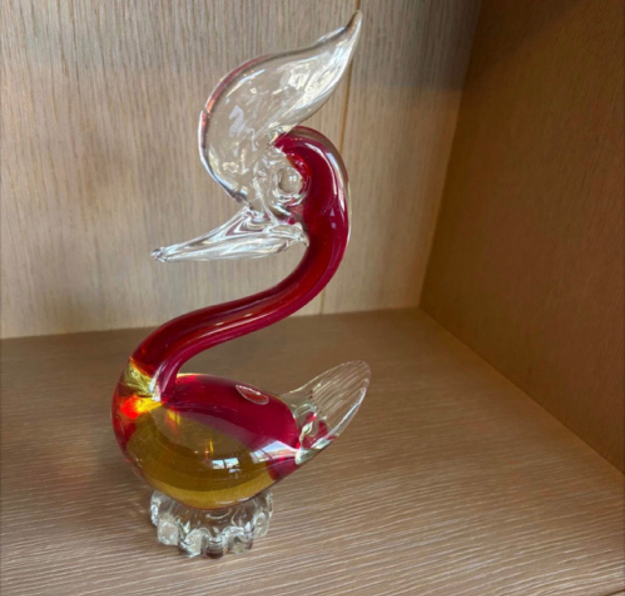 een schitterend handgeblazen glazen vogel murano, Enlèvement