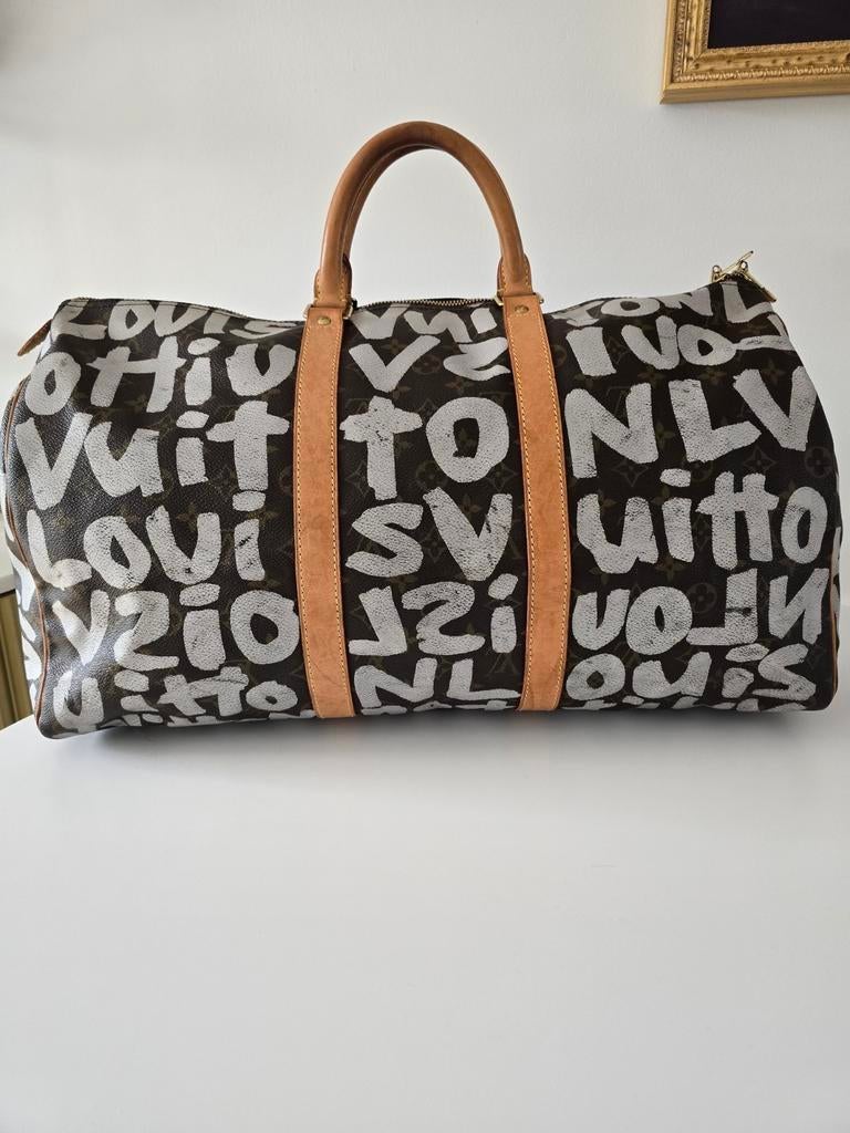 Louis Vuitton Keepall graffiti, Verzenden, Gebruikt, Wit