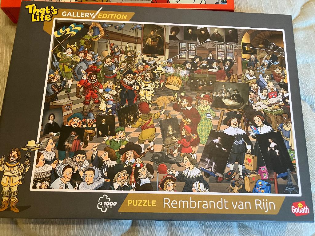 Puzzel-1000 stuks -Rembrandt van Rijn, Ophalen of Verzenden, 500 t/m 1500 stukjes, Zo goed als nieuw, Legpuzzel