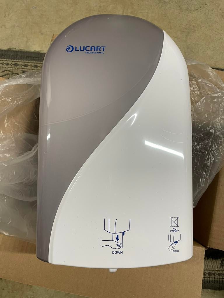 Toiletpapier dispenser Lucart Identity wit voor rollen, Ophalen, Nieuw, Wit, Overige typen