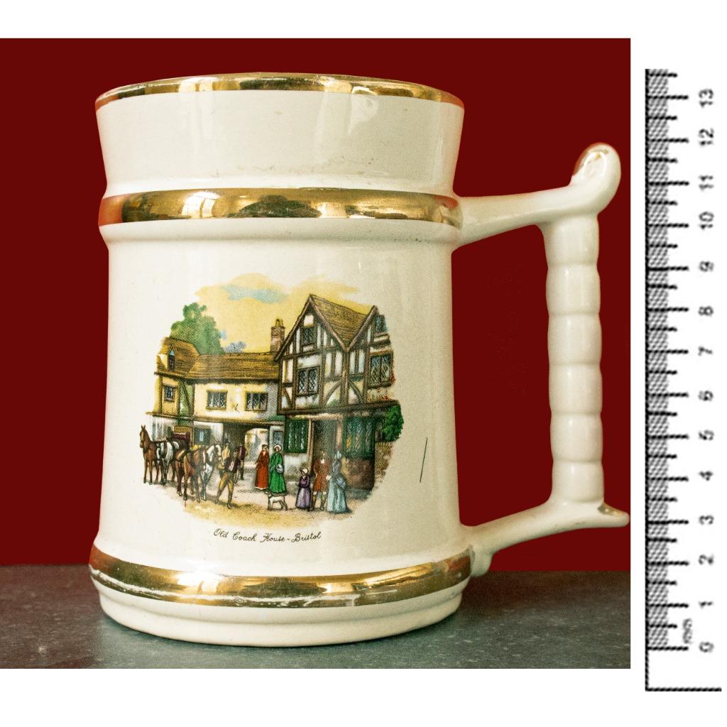 Beker/kruik met voorstelling van “Bristol – Old Coach House”, Ophalen of Verzenden