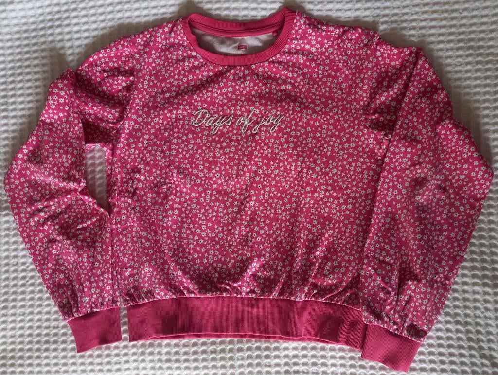 Fuchsia trui bloemenprint, WE, Meisje, Trui of Vest, Ophalen of Verzenden