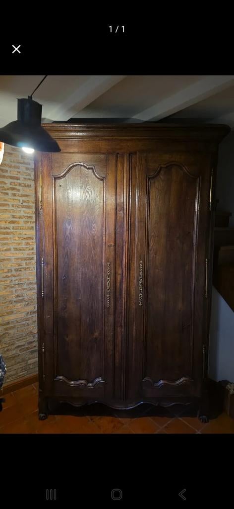 Armoire française normande en chêne du XVIIIe siècle, Antiquités & Art, Enlèvement